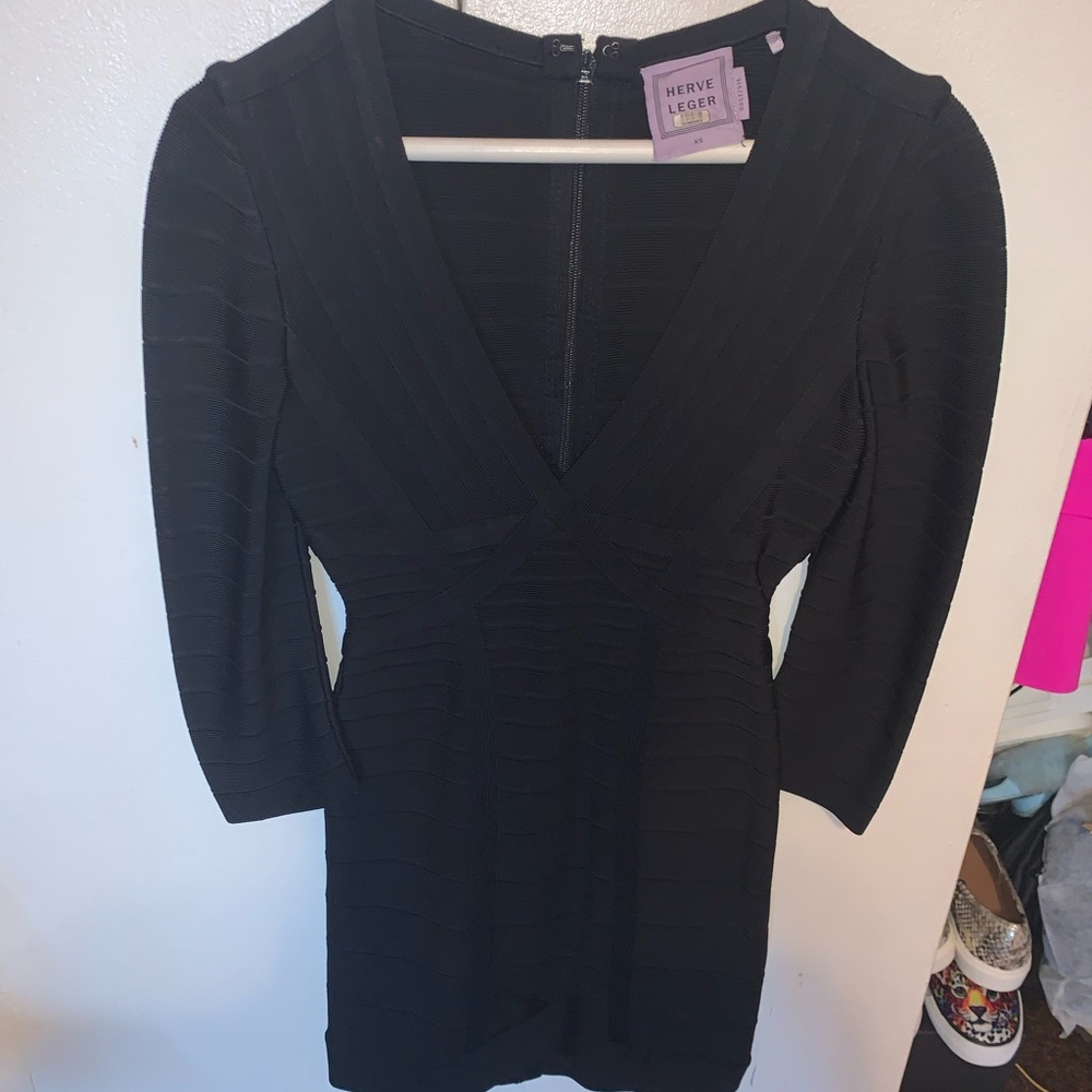 100% authentic Black Herve Leger dress